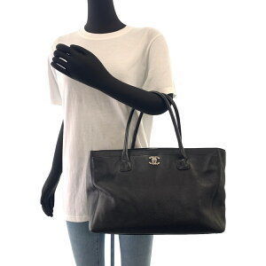 CHANEL Executive Coco Mark Black Caviar SkinTote Bag